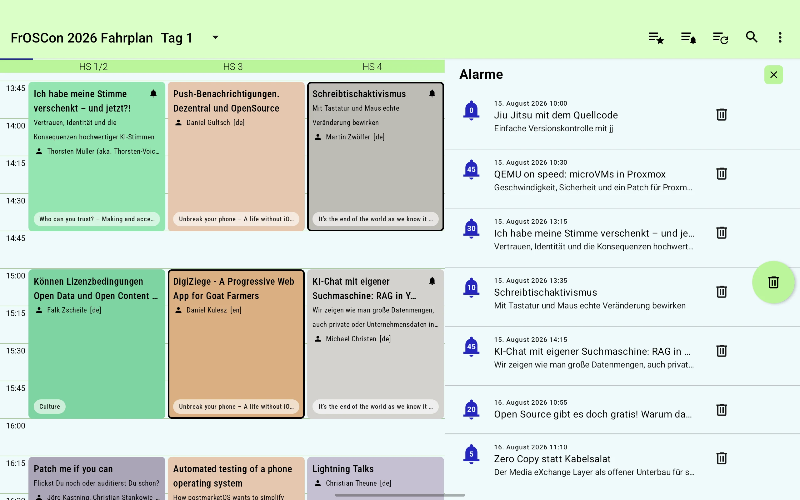 FrOSCon 2026 Fahrplan screenshot