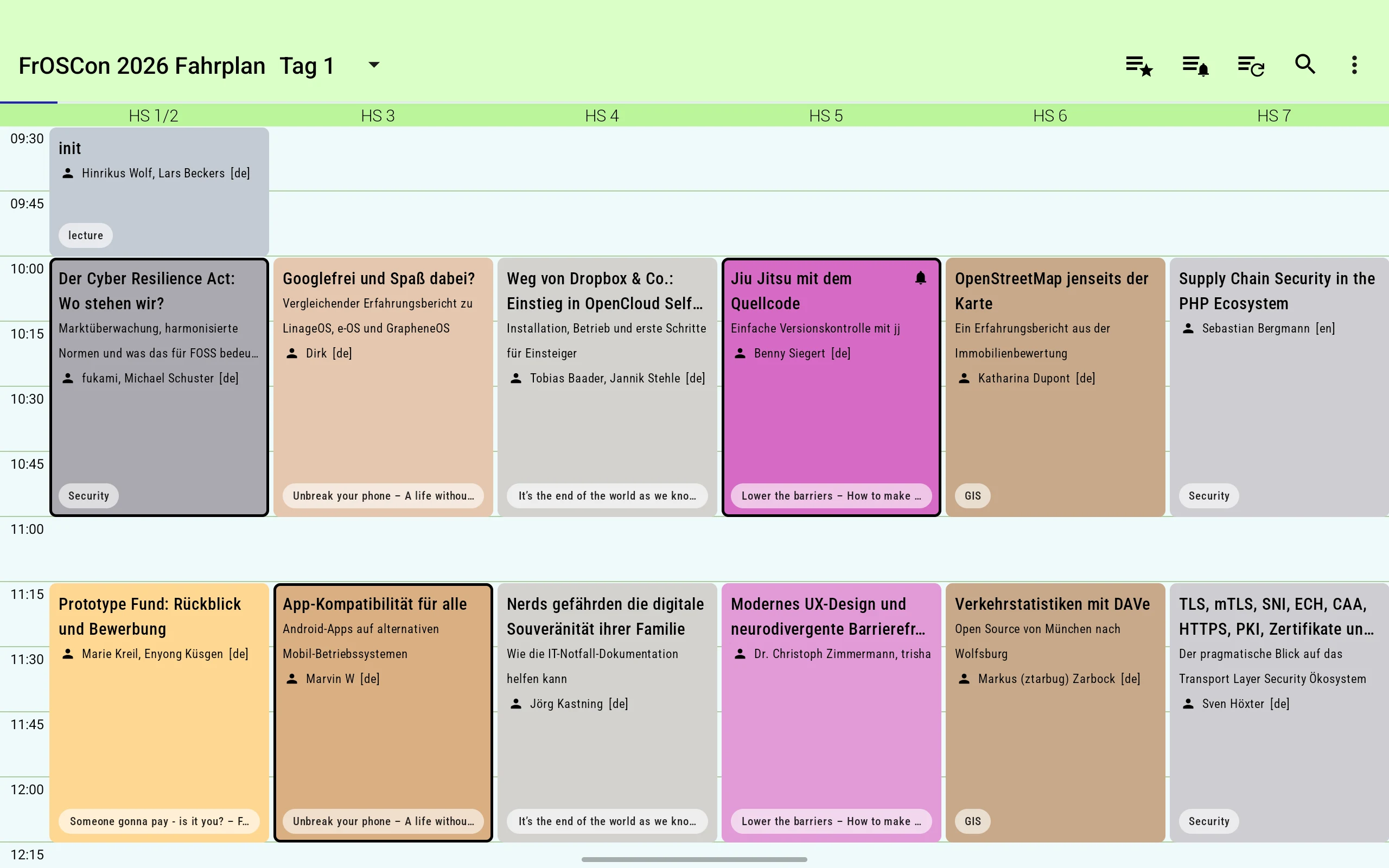 FrOSCon 2026 Fahrplan screenshot