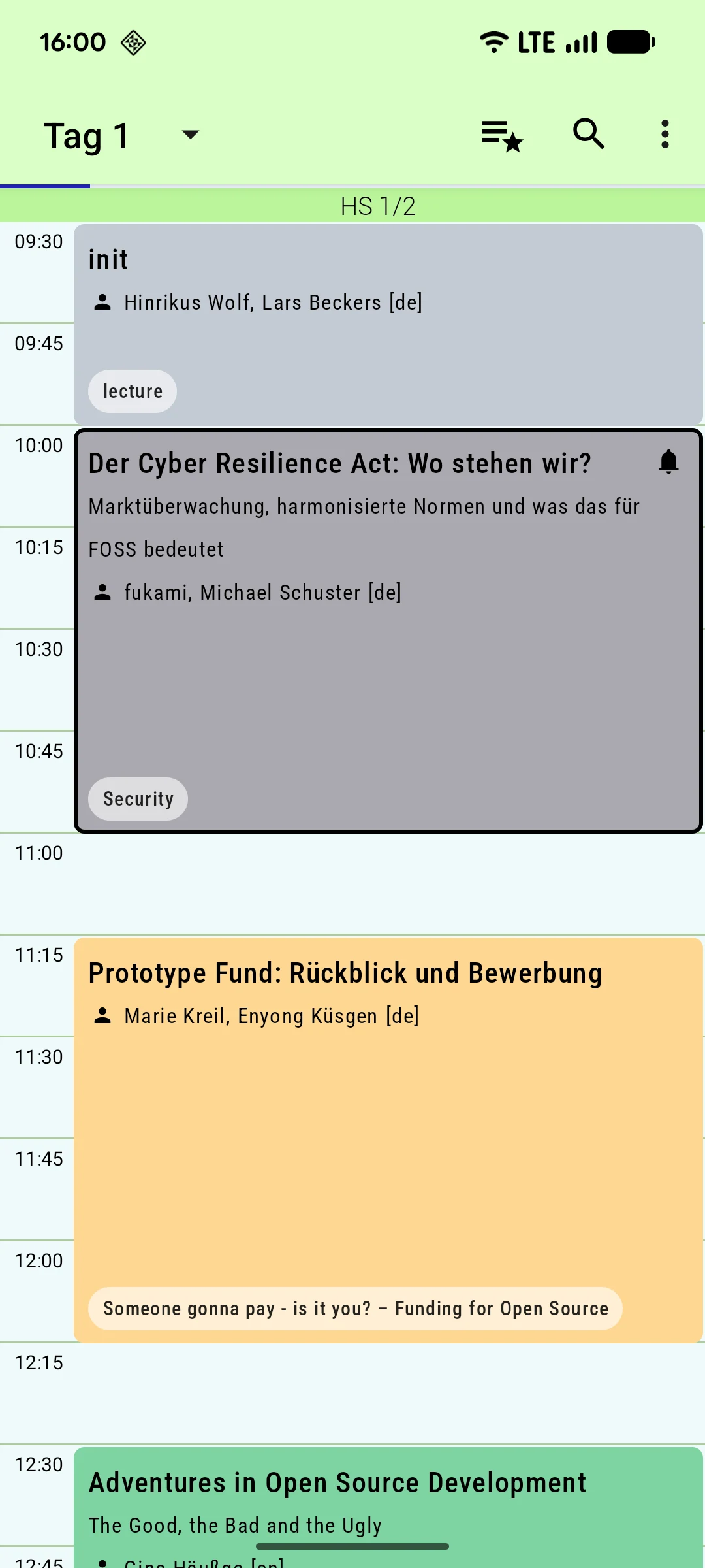 FrOSCon 2026 Fahrplan screenshot