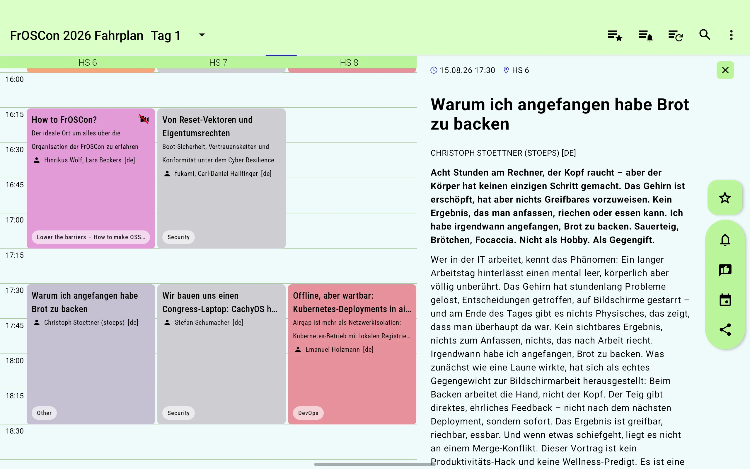 FrOSCon 2026 Fahrplan screenshot